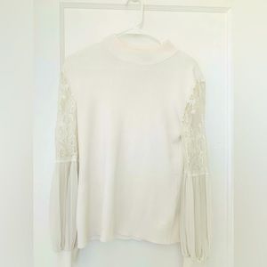 White long sleeve blouse with vintage sleeves from belldini